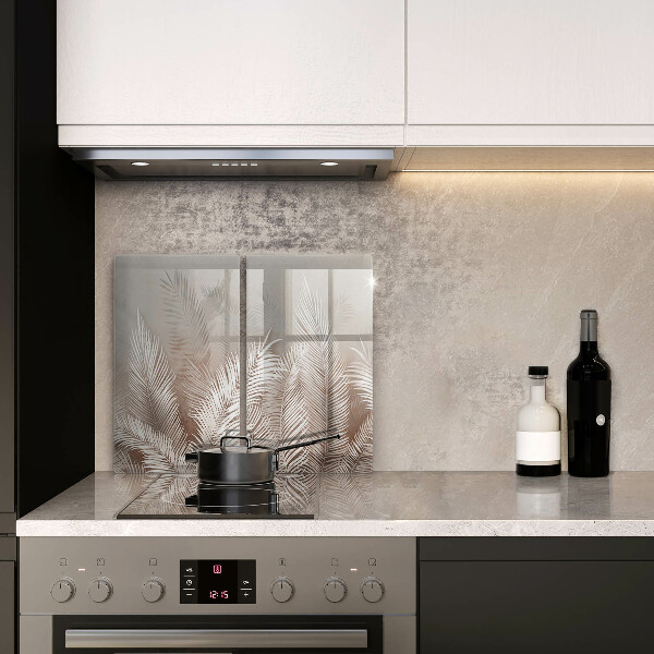 Tagliere in vetro temperato Foglie di vegetazione boho