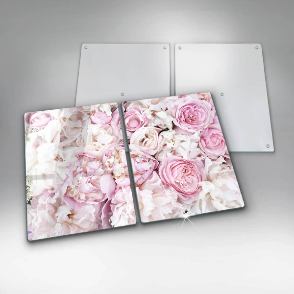 Tagliere in vetro temperato Mazzo di peonia