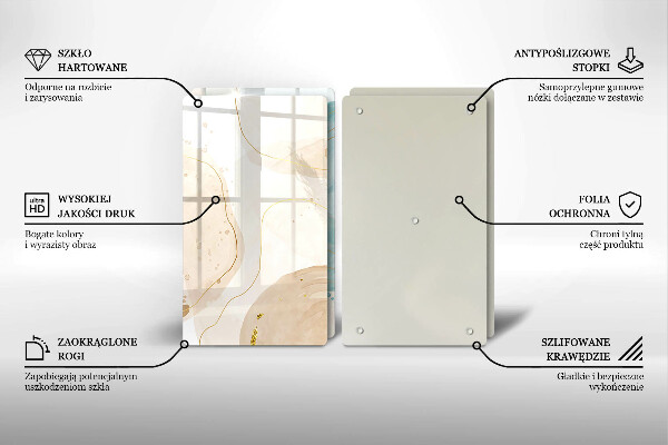 Tagliere in vetro temperato Forme boho luminose