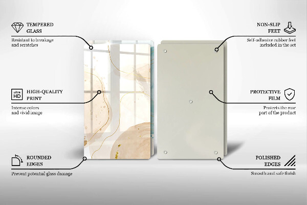 Tagliere in vetro temperato Forme boho luminose