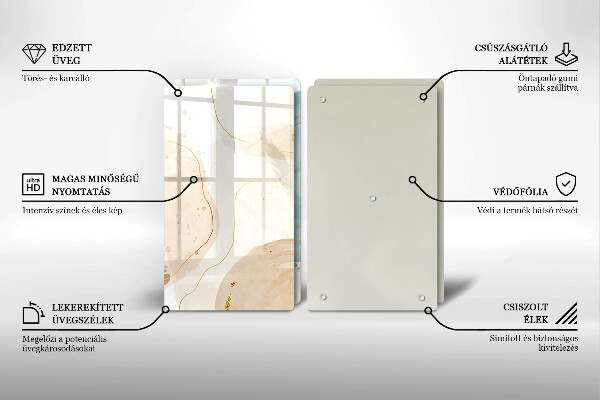 Tagliere in vetro temperato Forme boho luminose