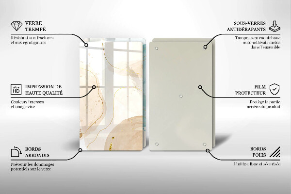 Tagliere in vetro temperato Forme boho luminose