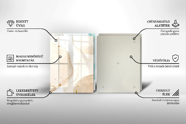 Tagliere in vetro temperato Forme boho luminose