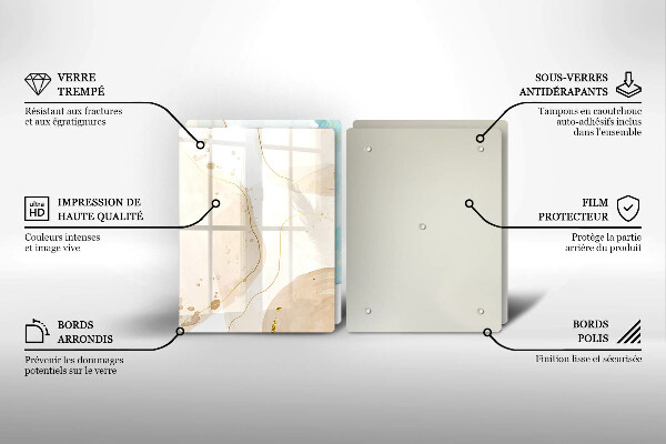 Tagliere in vetro temperato Forme boho luminose