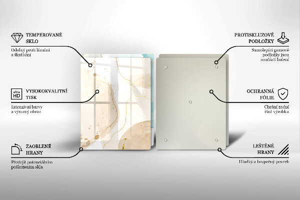 Tagliere in vetro temperato Forme boho luminose