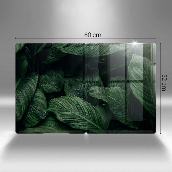 Tagliere in vetro temperato Foglie scure