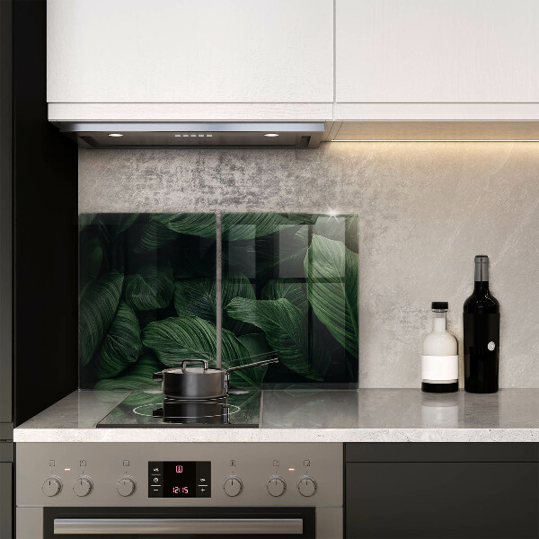 Tagliere in vetro temperato Foglie scure