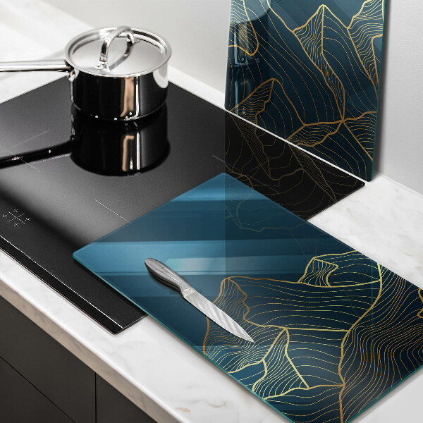 Tagliere in vetro temperato Montagne astratte