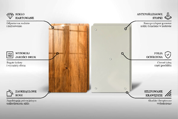 Tagliere in vetro temperato Tavole di legno