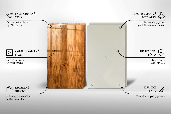 Tagliere in vetro temperato Tavole di legno