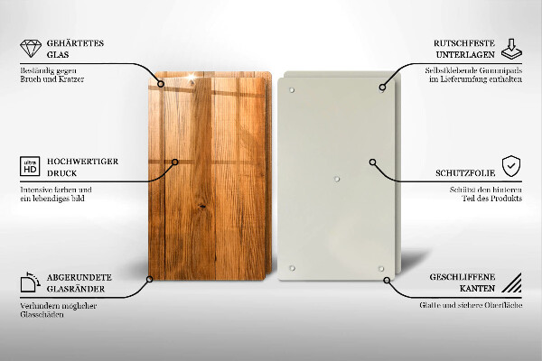 Tagliere in vetro temperato Tavole di legno