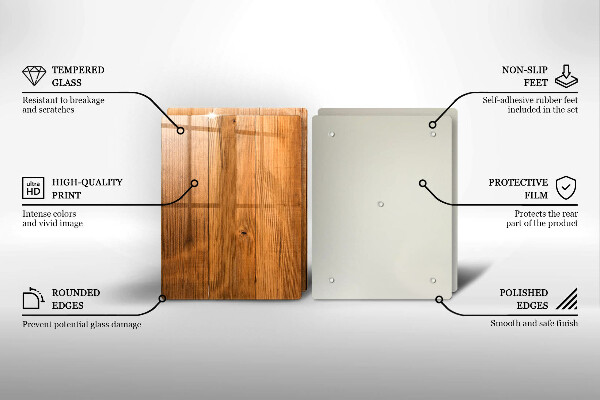 Tagliere in vetro temperato Tavole di legno
