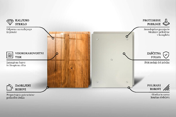 Tagliere in vetro temperato Tavole di legno