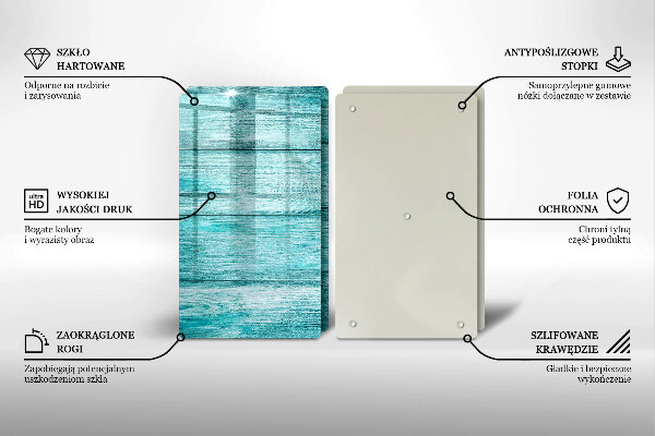 Tagliere in vetro temperato Tavole in legno d'epoca