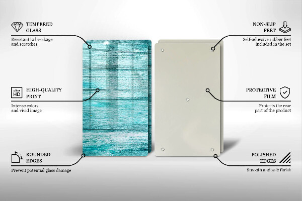 Tagliere in vetro temperato Tavole in legno d'epoca