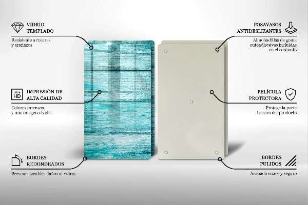 Tagliere in vetro temperato Tavole in legno d'epoca