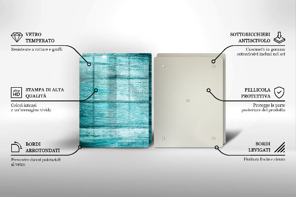 Tagliere in vetro temperato Tavole in legno d'epoca