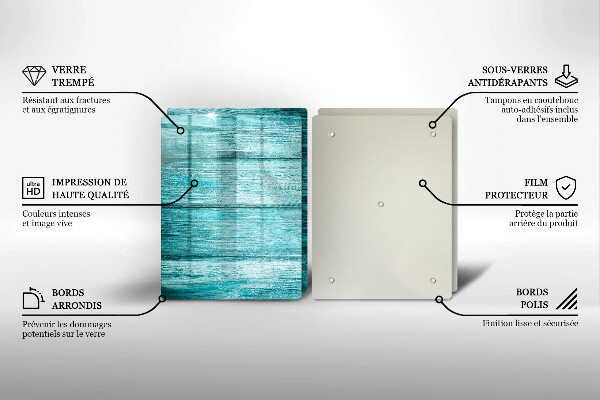 Tagliere in vetro temperato Tavole in legno d'epoca