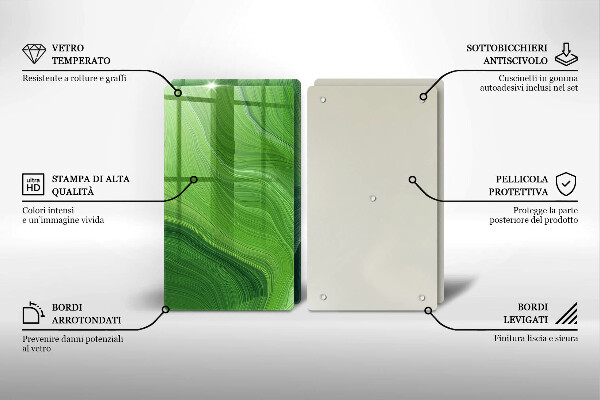 Tagliere in vetro temperato Trama astratta