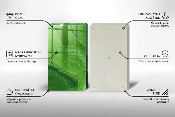 Tagliere in vetro temperato Trama astratta