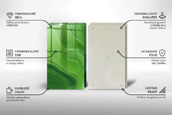 Tagliere in vetro temperato Trama astratta