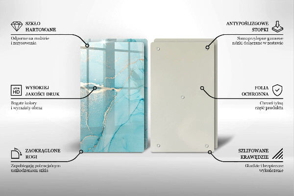 Tagliere in vetro temperato Astrazione di pietra