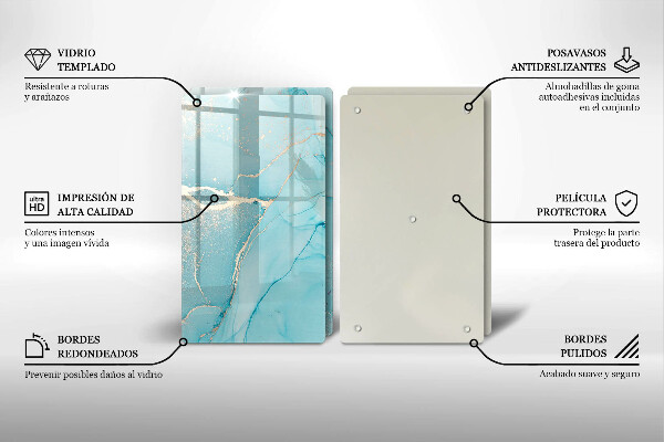 Tagliere in vetro temperato Astrazione di pietra