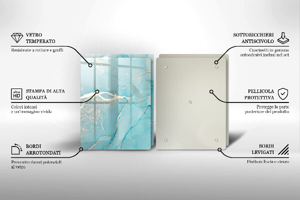 Tagliere in vetro temperato Astrazione di pietra