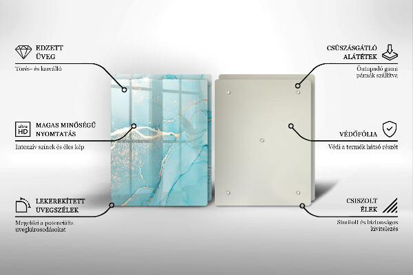 Tagliere in vetro temperato Astrazione di pietra