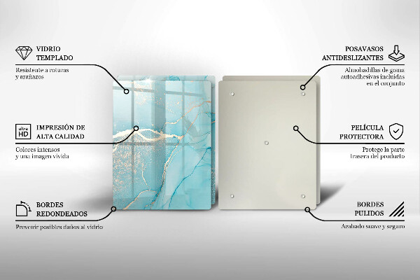 Tagliere in vetro temperato Astrazione di pietra