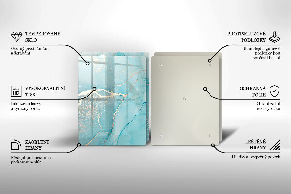 Tagliere in vetro temperato Astrazione di pietra