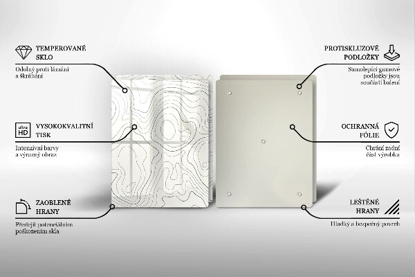 Tagliere in vetro temperato Progettazione di linee artistiche