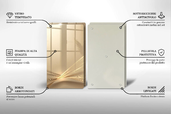 Tagliere in vetro temperato Astrazione moderna