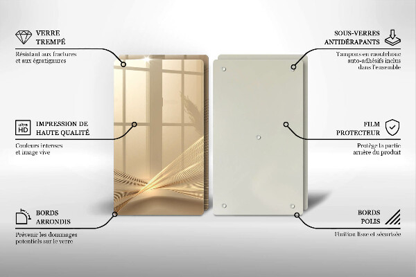 Tagliere in vetro temperato Astrazione moderna