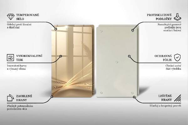 Tagliere in vetro temperato Astrazione moderna