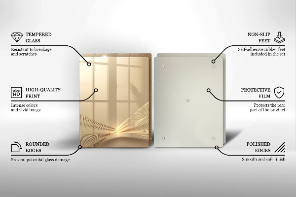 Tagliere in vetro temperato Astrazione moderna