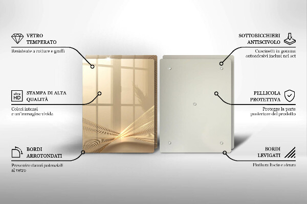 Tagliere in vetro temperato Astrazione moderna