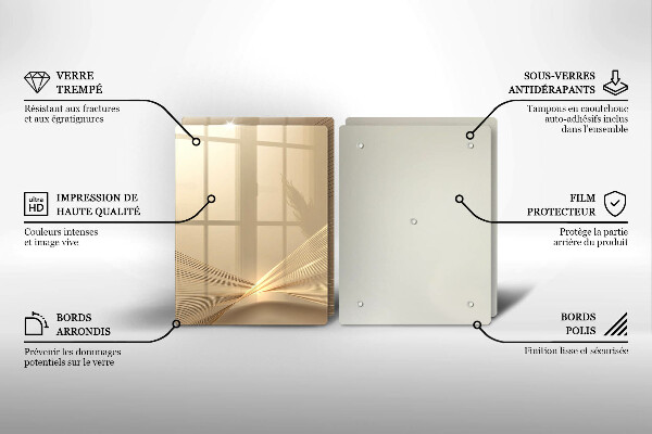 Tagliere in vetro temperato Astrazione moderna