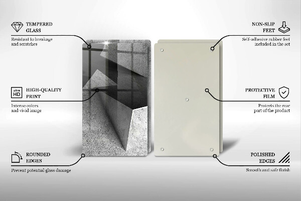 Tagliere in vetro temperato Astrazione concreta