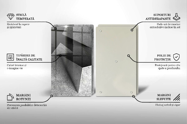 Tagliere in vetro temperato Astrazione concreta