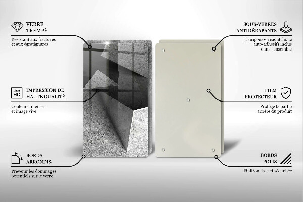 Tagliere in vetro temperato Astrazione concreta