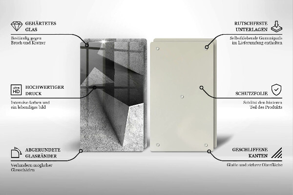 Tagliere in vetro temperato Astrazione concreta