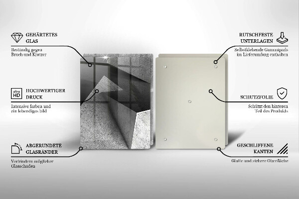Tagliere in vetro temperato Astrazione concreta