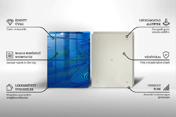 Tagliere in vetro temperato Piume di uccelli