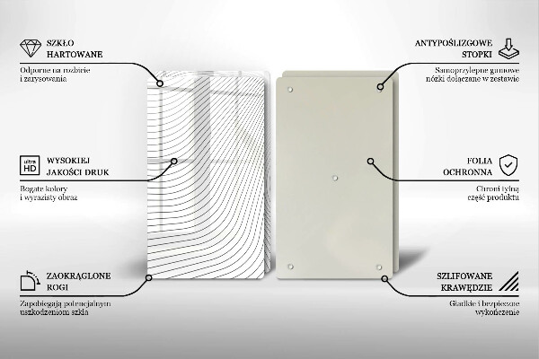 Tagliere in vetro temperato Modello di linee moderne