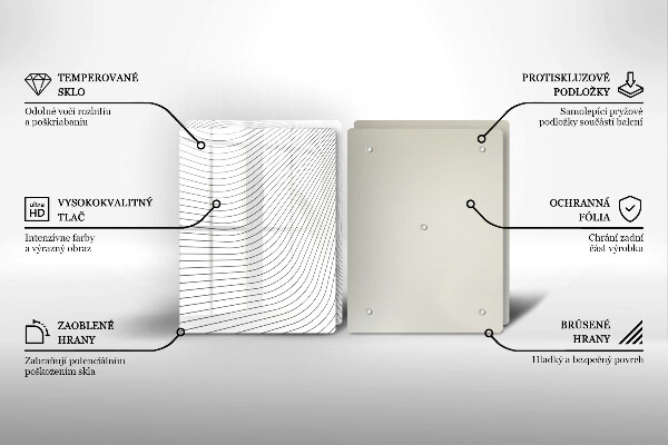 Tagliere in vetro temperato Modello di linee moderne
