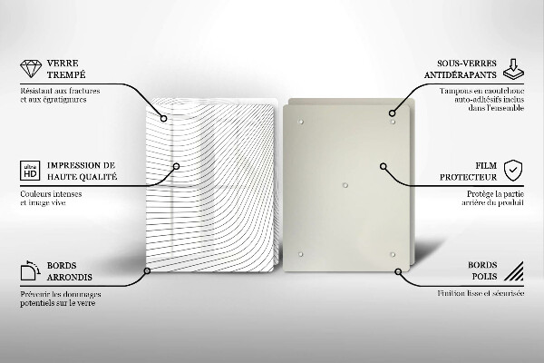 Tagliere in vetro temperato Modello di linee moderne