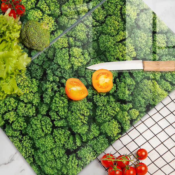 Tagliere in vetro temperato Pianta di muschio naturale
