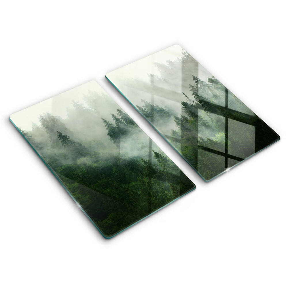 Tagliere in vetro temperato Paesaggio forestale nebbioso