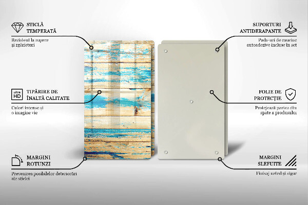 Tagliere in vetro temperato Tavole di legno retrò